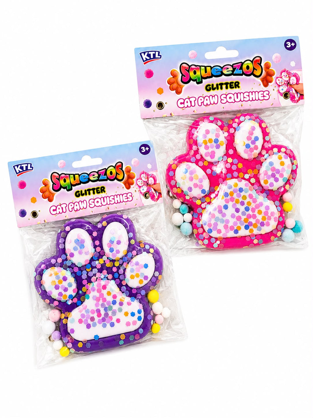 Squeezos Glitter Cat Paw Squishy