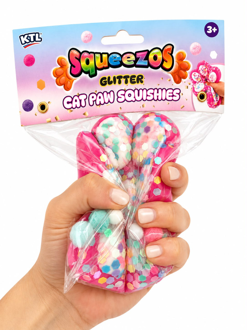 Squeezos Glitter Cat Paw Squishy