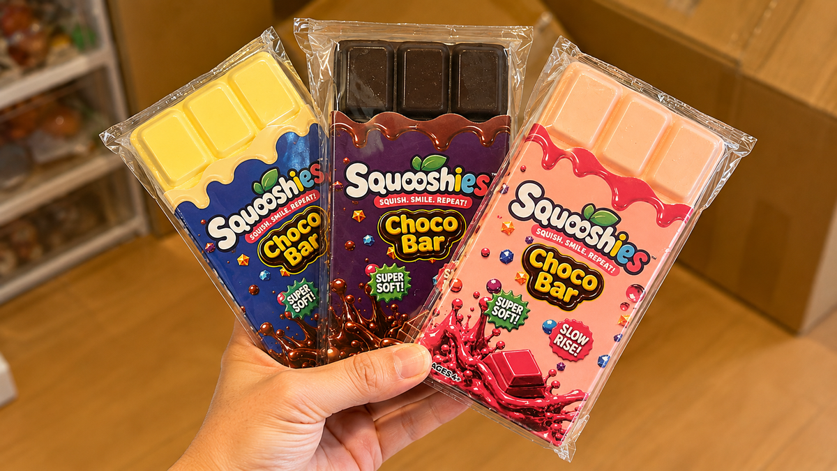 Squooshies Choco Bar Squishy – Super Soft &amp; Slow Rise!