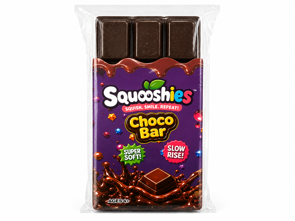 Squooshies Choco Bar Squishy – Super Soft &amp; Slow Rise!