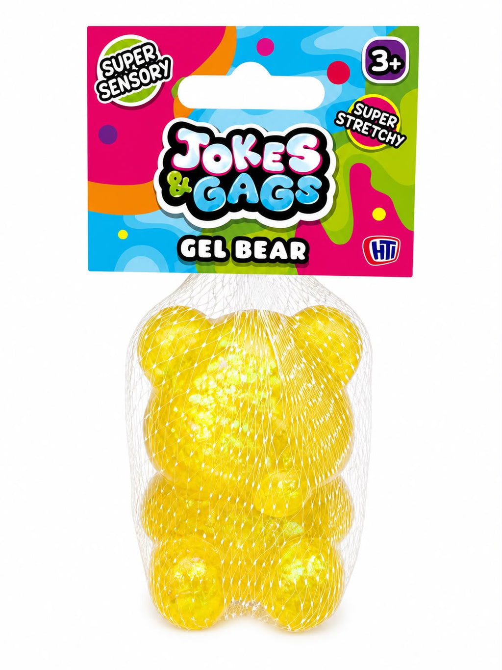 Jokes & Gags Glitter Gel Bear – Super Stretchy Sensory Squishy