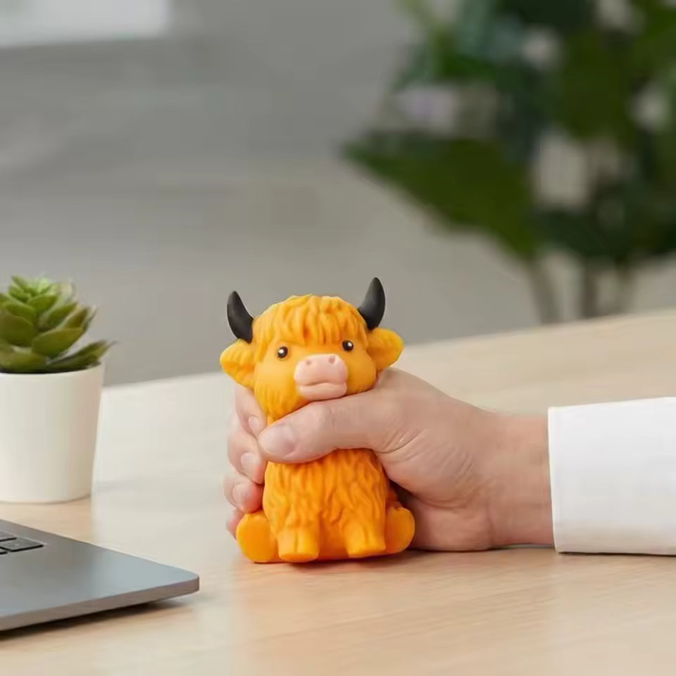 Cream Filled Highland Cow Squishy