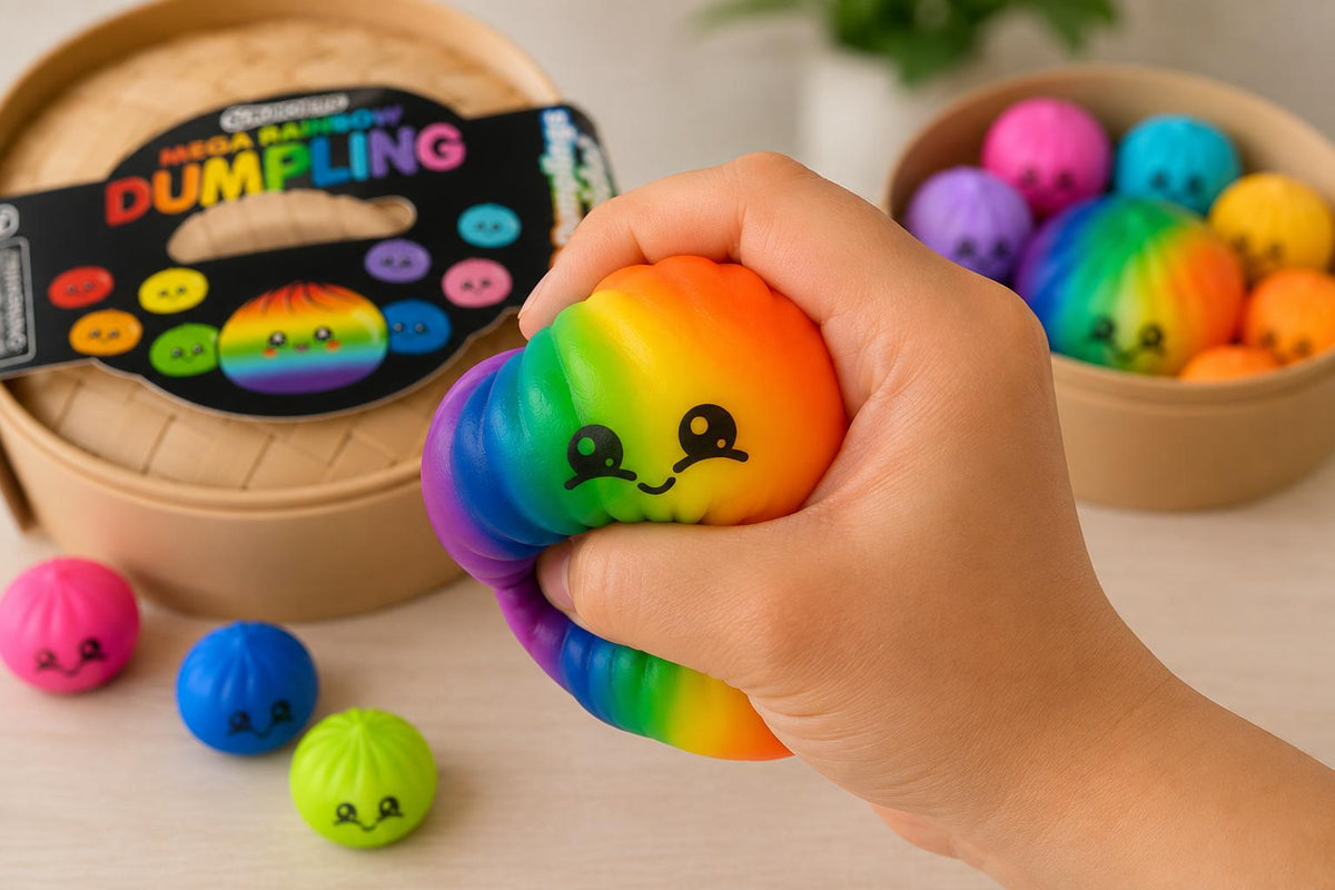 🌈 Scrunchems Mega Rainbow Dumpling Set – 9 Dumplings Inside!