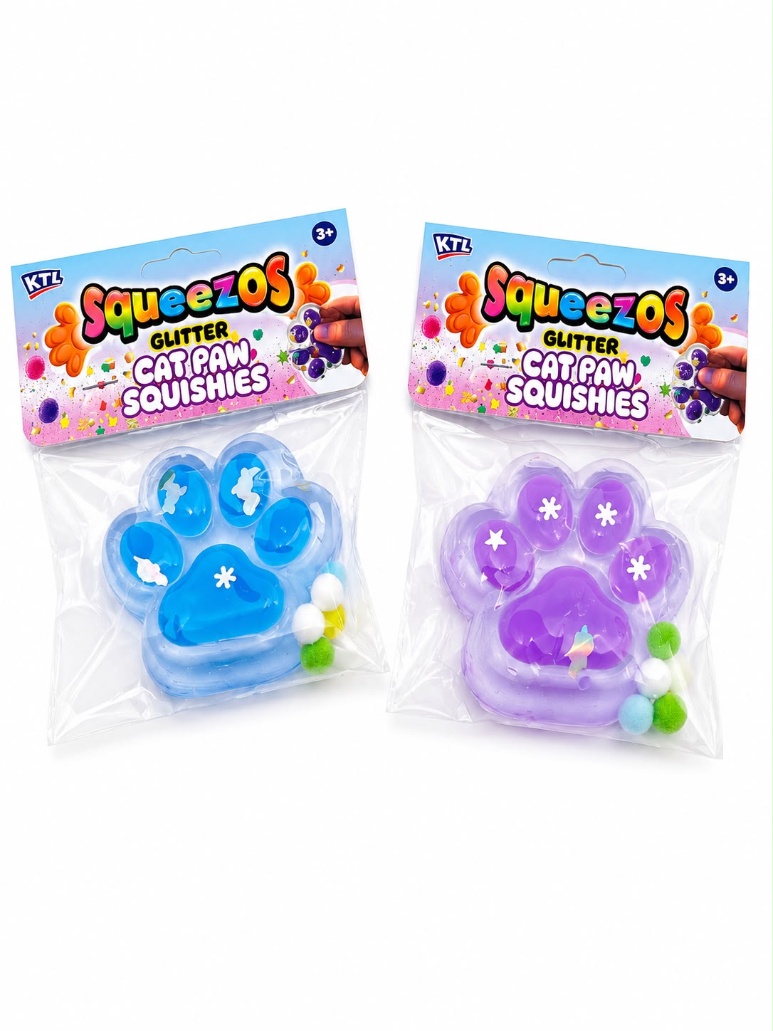 Squeezos Glitter Cat Paw Squishies